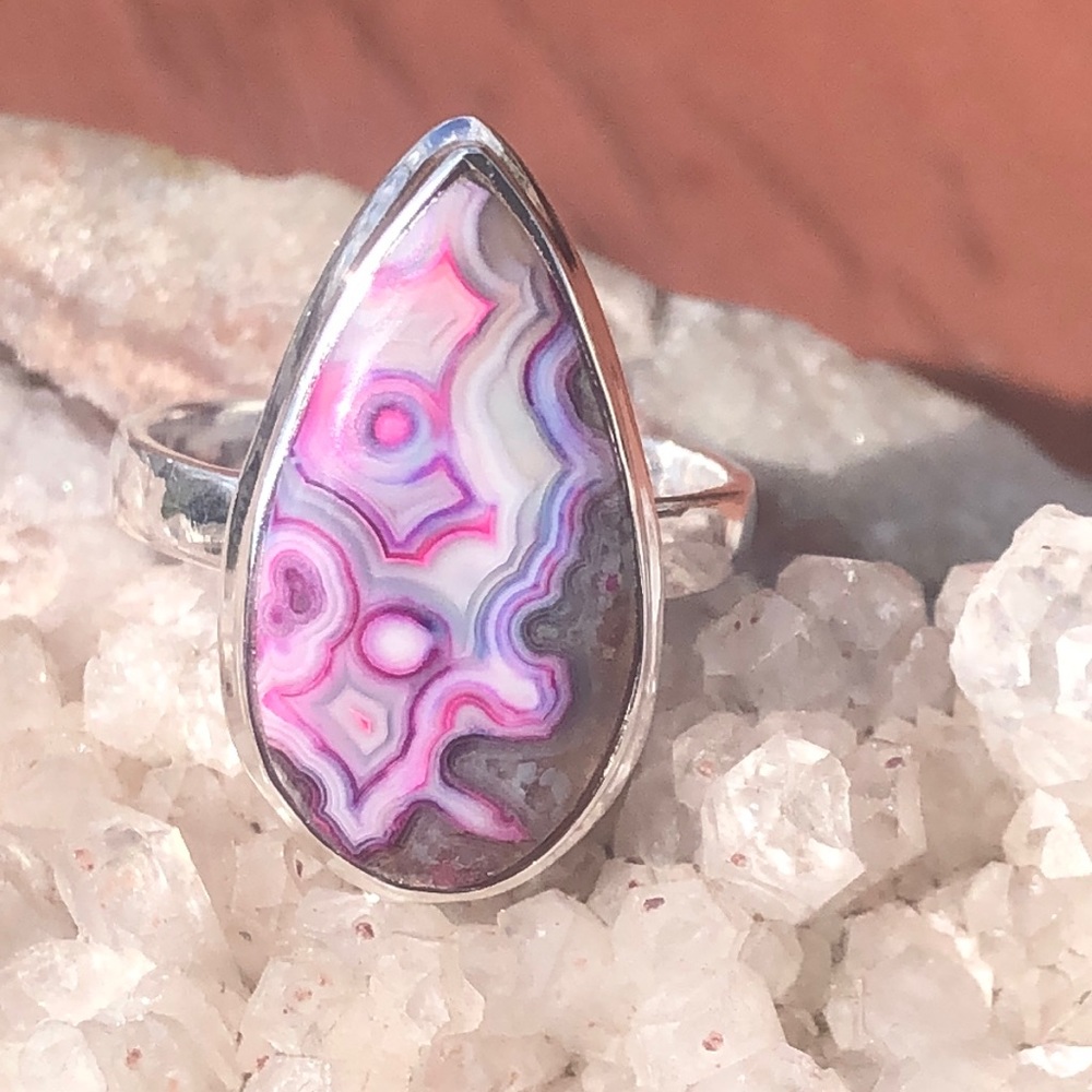 BOUTIQUE LAGUNA LACE 925 STERLING SILVER RING, 8